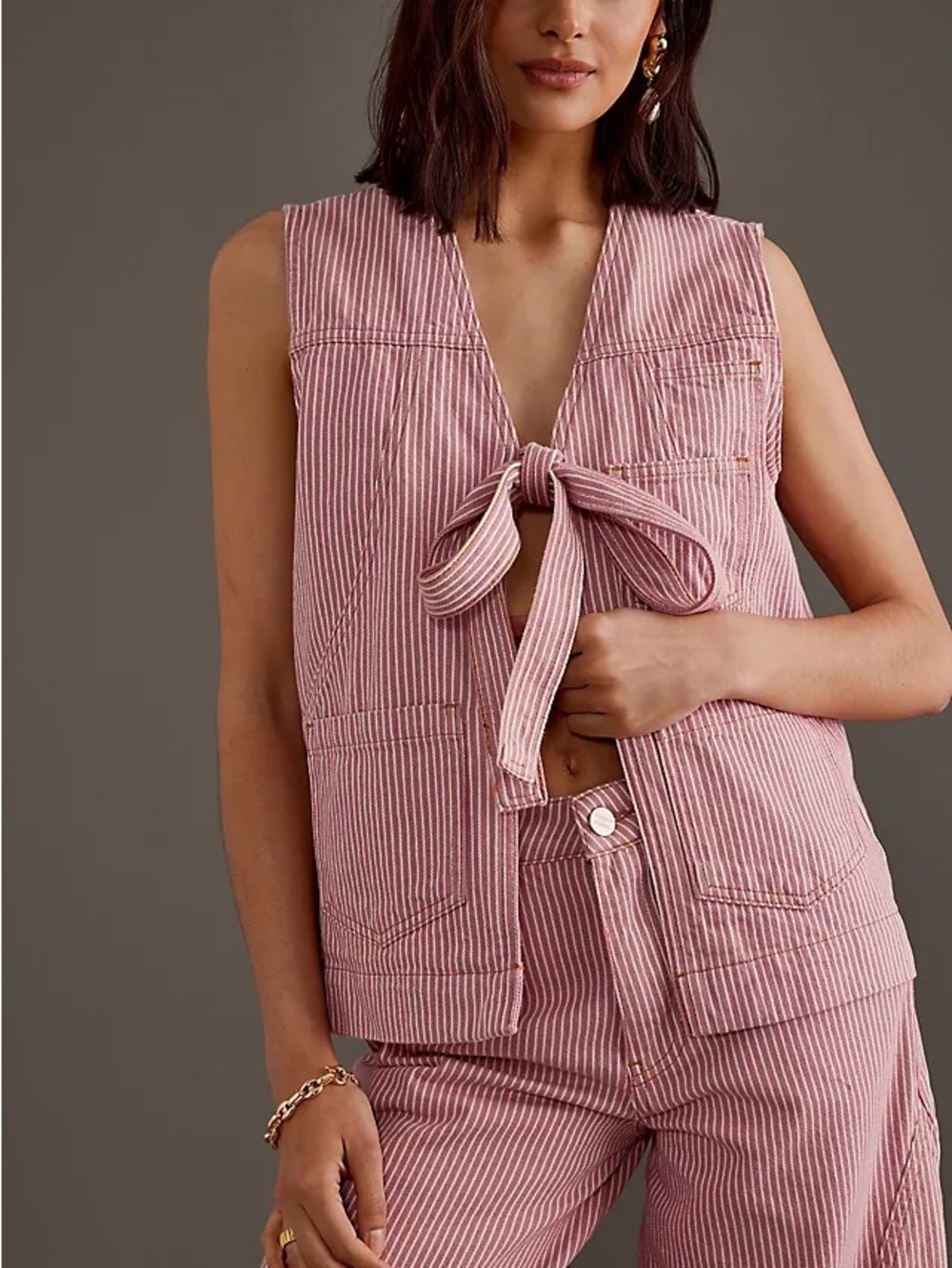 Damson Madder Dilly Tie-Front Gilet